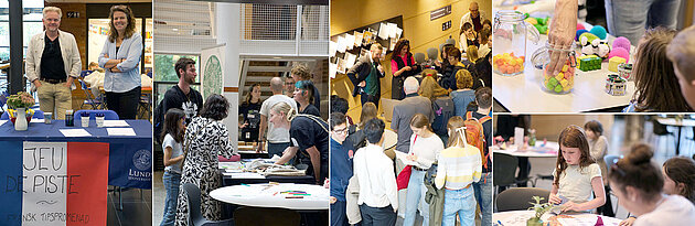 Collage av olika bilder från tidigare aktiviteter på Kulturnatten på LUX och SOL