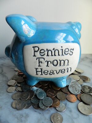 A blues piggy bank