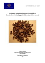 Osteologisk analys av benmaterialet från område 12 förundersökning inför utbyggnad av E22 sträckan Sölve ‐ Stensnäs