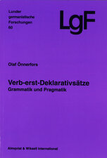 Verb-erst-Deklarativsätze. Grammatik und Pragmatik