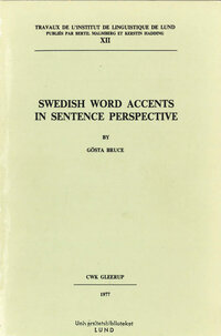 Swedish word accents in sentence perspective