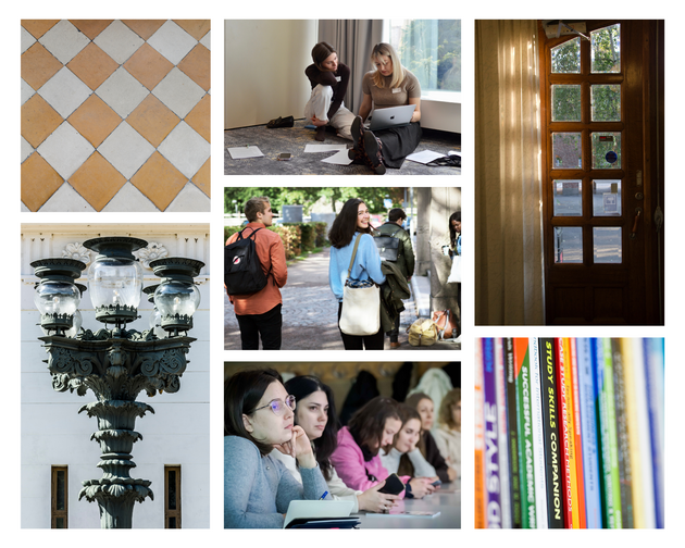 Collage med bilder från LU