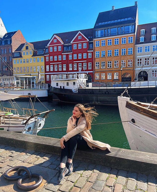 Anna in Nyhavn, Copenhagen.