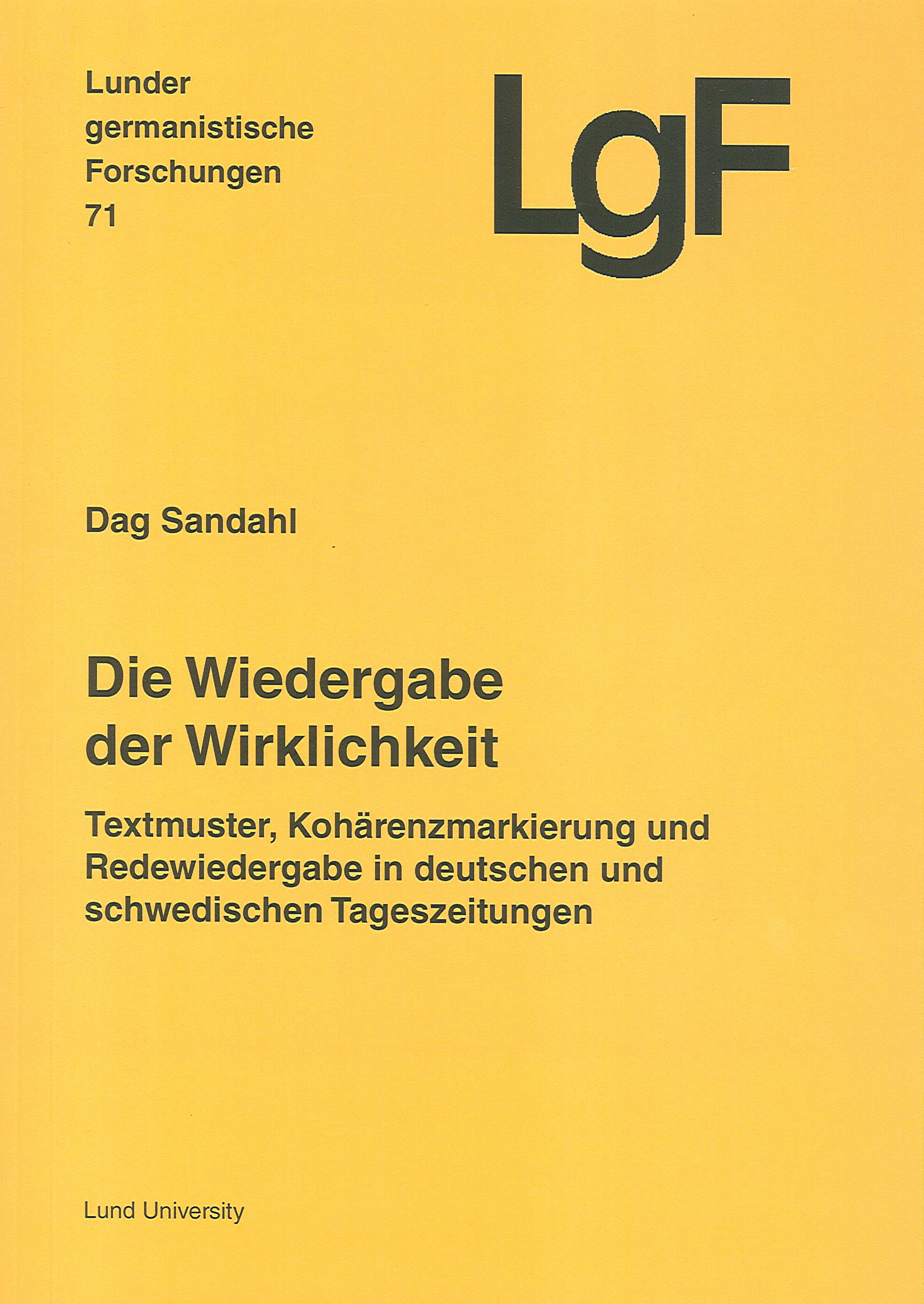 Die Wiedergabe der Wirklichkeit