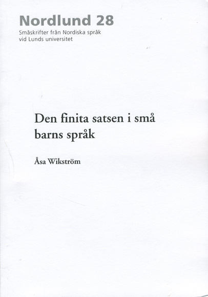 Den finita satsen i små barns språk