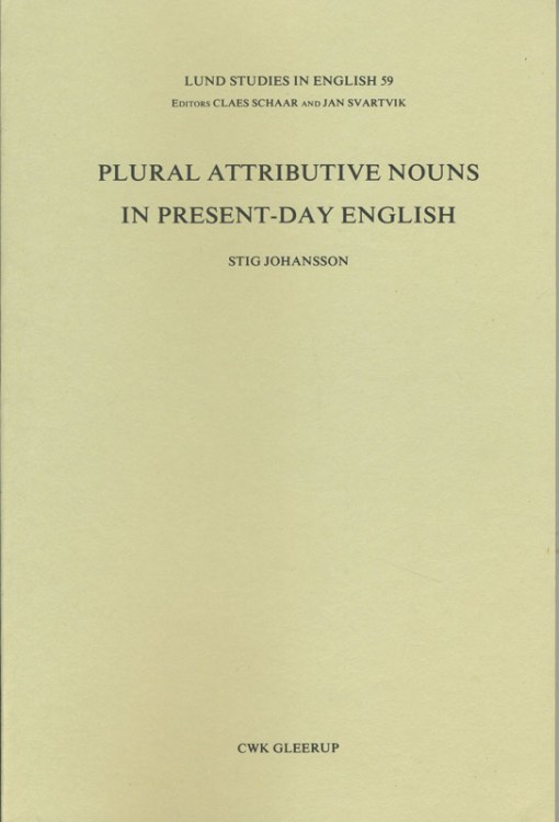 Plural attributive nouns in present-day English