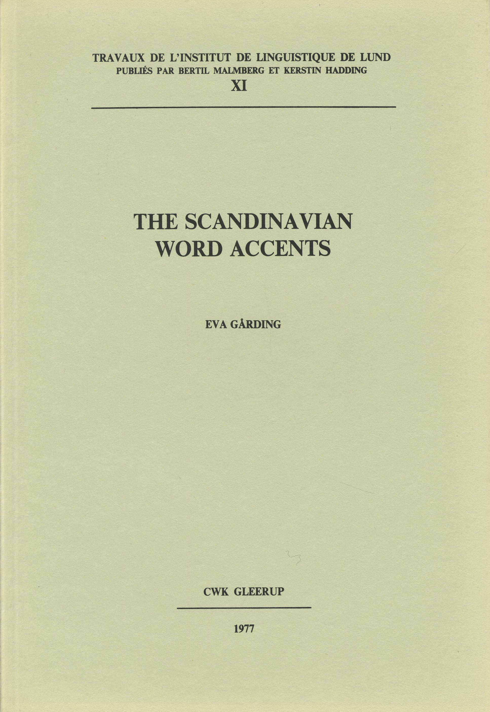 The Scandinavian word accents