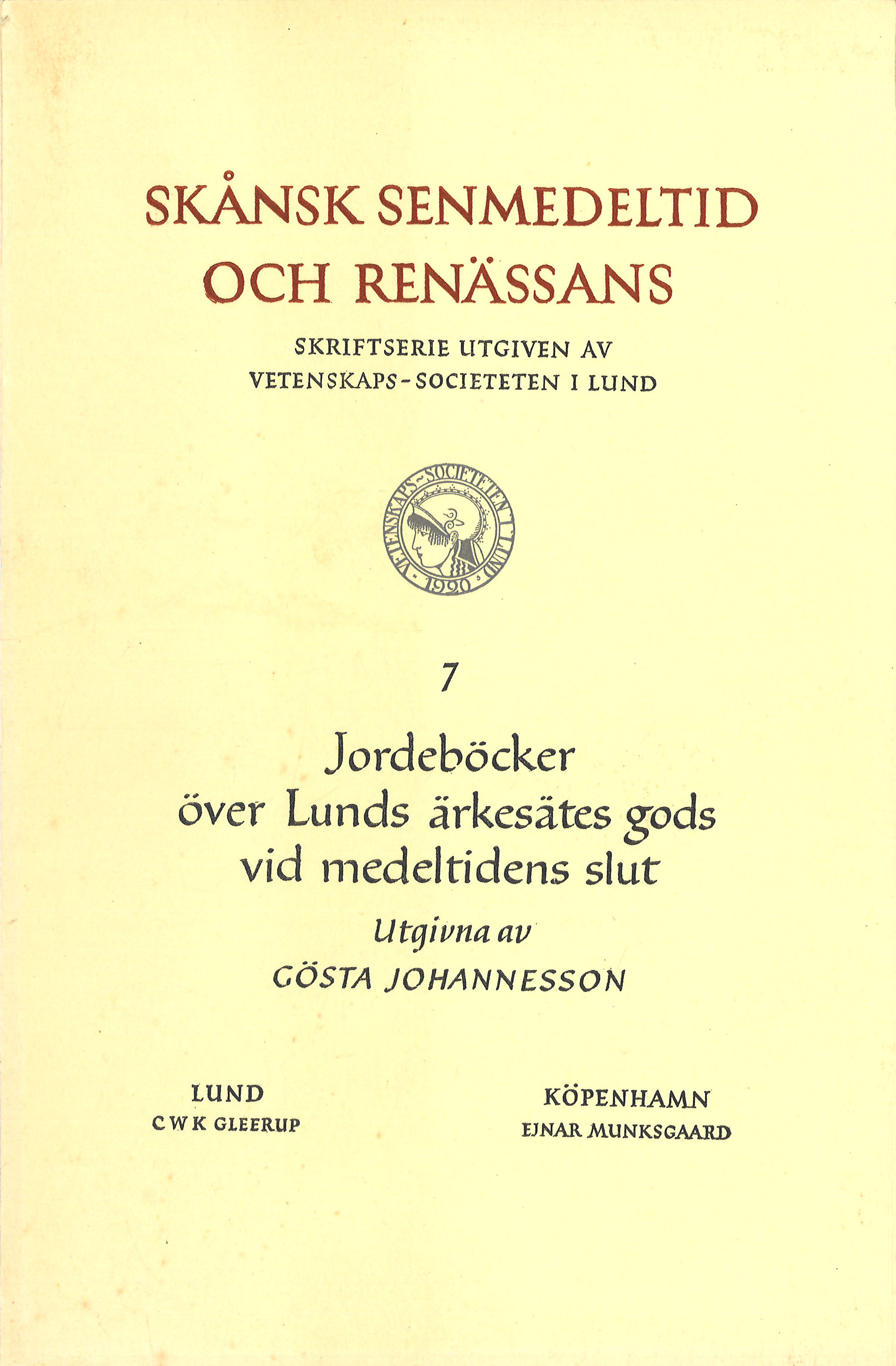 Jordeböcker över Lunds ärkesätes gods vid medeltidens slut