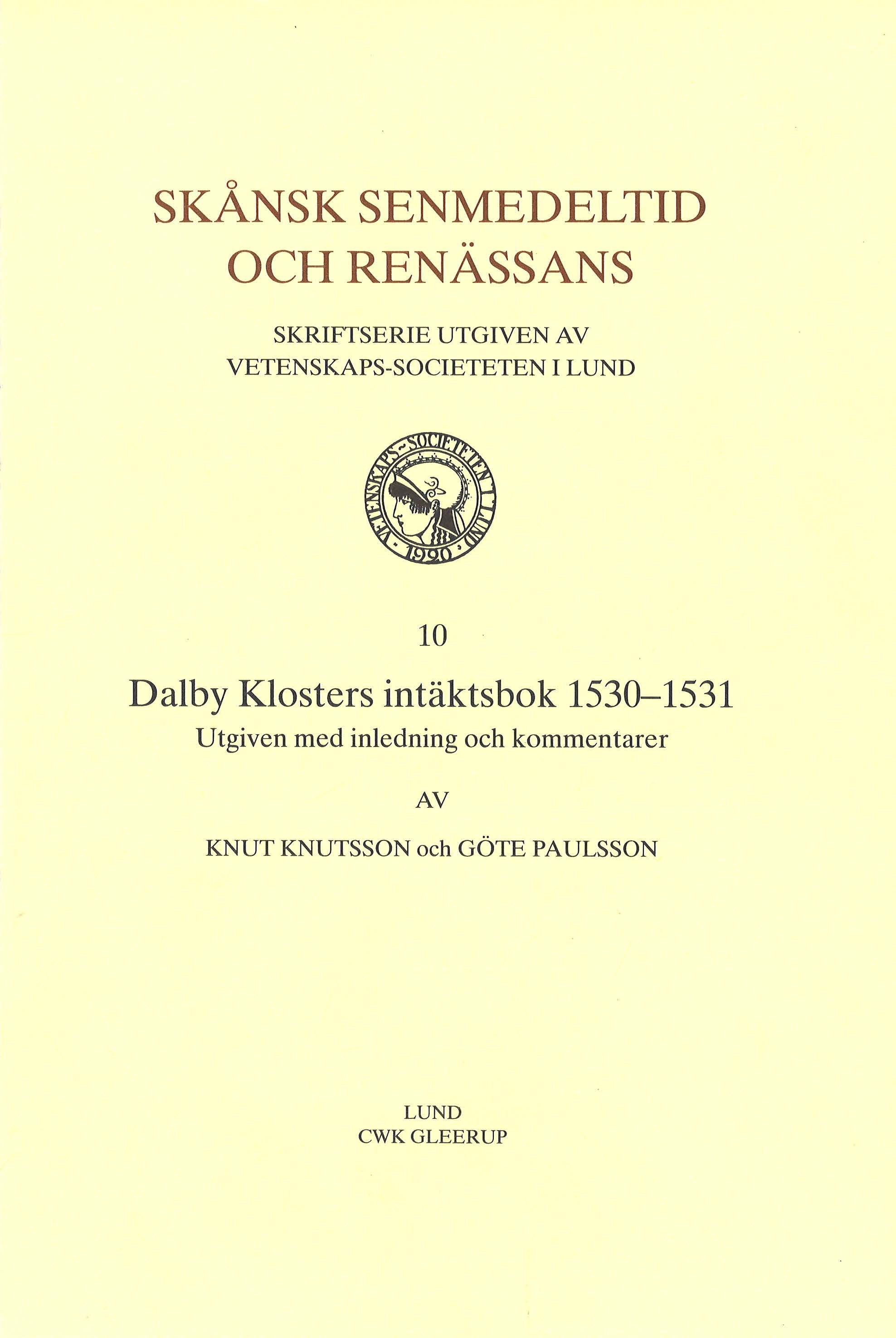 Dalby klosters intäktsbok 1530-1531