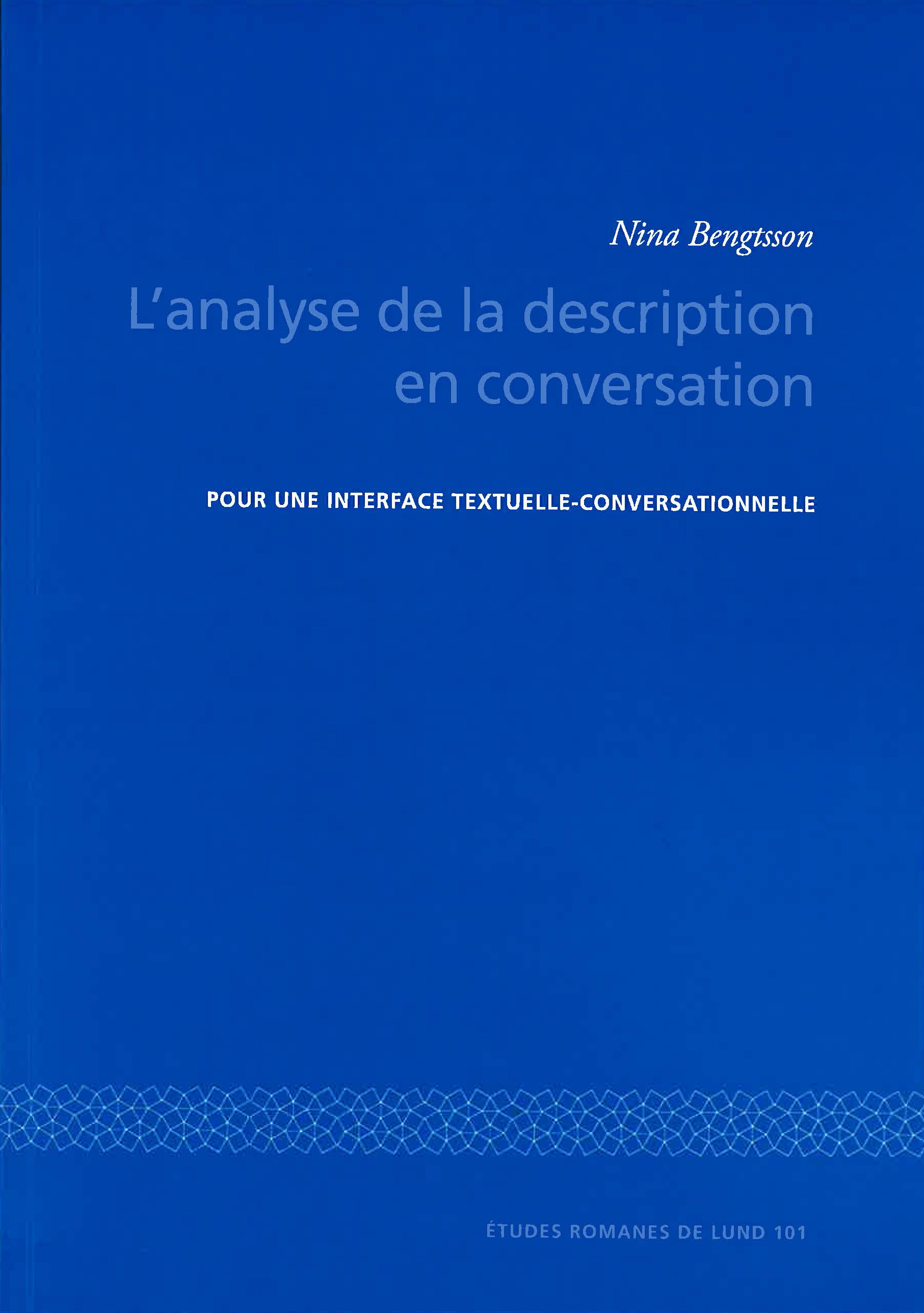 L'analyse de la description en conversation