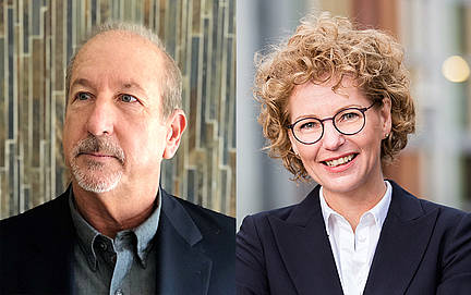 Fotografer: Samuel Byrskog och Hamburgs universitet (från vänster) Bilder på teologiska fakultetens hedersdoktorer 2019 Dr. Mark D. Nanos och Corinna Körting